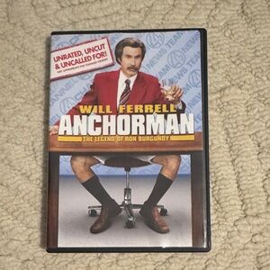 Will Ferrell Anchorman DVD - Red Jacket, Blue Background